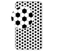 Football Lenzuola Singole Adatte Per 100% Cotone per Bambini Letto Bianco & Nero