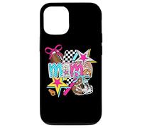 Football Mama Stars Bow Scacchiera Stile Custodia per iPhone 12/12 Pro