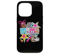 Football Mama Stars Bow Scacchiera Stile Custodia per iPhone 13 Pro