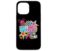 Football Mama Stars Bow Scacchiera Stile Custodia per iPhone 13 Pro Max