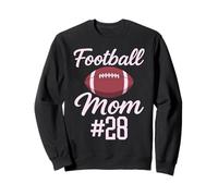 Football Mom #28 Divertente Madre Donna Touchdown Ragazza Figlio Gioco Felpa