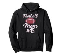 Football Mom #45 Divertente Madre Donna Touchdown Ragazza Figlio Gioco Felpa con Cappuccio