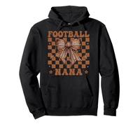 Football Nana Football americano Nonna Coquette Bow Felpa con Cappuccio