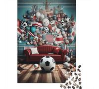 Football Puzzle 1000 Pezzi Per Adulti, World Flags Concentrazione Attiva, Design Da Esposizione, Regalo Motivazionale 1000pcs (75x50cm)