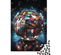 Football Puzzle 1000 Pezzi Per Adulti, World Flags Concentrazione Attiva, Design Da Esposizione, Regalo Motivazionale 1000pcs (75x50cm)