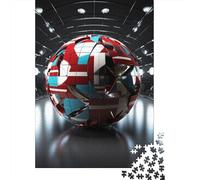 Football Puzzle 1000 Pezzi, Per Adulti, World Flags Regalo Educativo, Decompressione Intellettuale, Decorazione Familiare, Gioco Intergenerazionale 1000pcs (75x50cm)