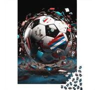 Football Puzzle 1000 Pezzi Per Appassionati, World Flags Collaborazione Familiare, Elemento D'Arte Moderna, Regalo 14+ 1000pcs (75x50cm)