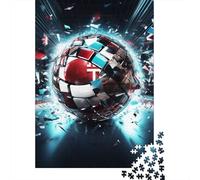 Football Puzzle 1000 Pezzi Per Collezionisti, World Flags Mindfulness Attiva, Progetto Condiviso, Elemento Stilistico 1000pcs (75x50cm)