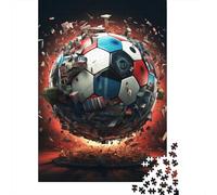 Football Puzzle 1000 Pezzi Premium, World Flags Mappa Concettuale Tattile, Esperienza Unificante, Regalo Iconico 1000pcs (75x50cm)