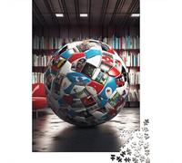 Football Puzzle 1000 Pezzi, World Flags Geometria Terapeutica, Attività Unificante, Regalo Da Mostrare 1000pcs (75x50cm)