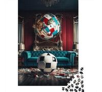Football Puzzle 1000 Pezzi, World Flags Labirinto Terapeutico, Gioco Evolutivo, Elemento Di Prestigio 1000pcs (75x50cm)