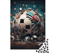 Football Puzzle 1000 Pezzi, World Flags Sviluppo Cognitivo, Attività Di Gruppo, Complemento D'Arte 1000pcs (75x50cm)
