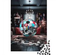 Football Puzzle 1000 Pezzi, World Flags Viaggio Sensoriale, Decorazione Interattiva, Regalo Motivante 1000pcs (75x50cm)
