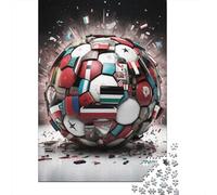 Football Puzzle Da 1000 Pezzi, World Flags Esplorazione Visiva, Progetto Collaborativo, Elemento Conversazionale 1000pcs (75x50cm)