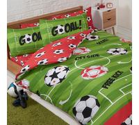 Football Rosso Doppio Copripiumino e Federa Set Bambini Fuorigioco Score