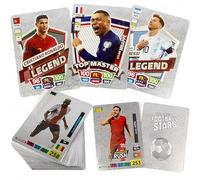 Football Stars Trading Cards Collection, set di 55 carte, edizione oro, argento, nero, leggenda del calcio (argento)