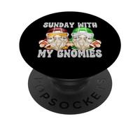 Football Sunday With My Gnomies American Football Gnome Dad PopSockets PopGrip Adesivo