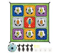 Football Target Game, Interactive Kids Boys Flannel Mat Goals, Party Game Soccer Ball Toss, Fun Skill-building Feature, Backyard Home Camping Garden Yard Patio Outdoor Activity Use For