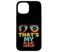 Football That's My Sis Retro American Football Sister Custodia per iPhone 15