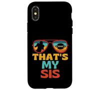 Football That's My Sis Retro American Football Sister Custodia per iPhone X/XS