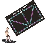 Football Training Mat - Soccer Training Mat | FootworkkTrainer | Soccer Trainer Dribble Auxiliary Props, Silent Soccer Practice, Dribbling Mat, Soccer Drills, Football Drills, Improve Ball Control