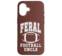Football Uncle Loud Proud Feral Uncle Football Greatest Fan Custodia per iPhone 16