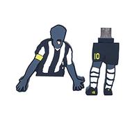 FOOTBALL USB - Chiavetta USB Drive 3.0 con forma di Alex Del Piero capitano da 64 Gb unità di memoria flash Penna Disk Pen Drive alta velocità idea regalo per tifosi Juventini