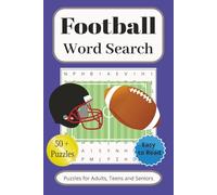 Football Word Search Puzzle Book: Word Searches with Easy to Read Print about Football, Sports, Gameday and More | 6x9 inches, 110 pages | 50+ Puzzles ... Road Trips, Anxiety Relief and Leisure Times