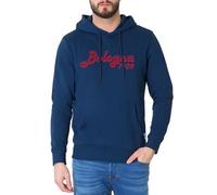 Footex Felpa con Cappuccio Tasche Marsupio Sweetshirt Blue Navy Bologna 1909