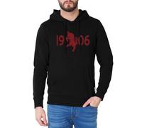 Footex Felpa con Cappuccio Tasche Marsupio Sweetshirt Nera Ultras Granata Torino Toro 1906 (L)