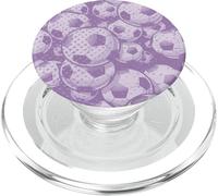 Footie Fan Love The Game - Pallone da calcio vintage, colore: viola pallido PopSockets PopGrip per MagSafe