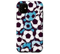 Footie Fan Pattern Love The Games Vintage Football Blu Custodia per iPhone 11