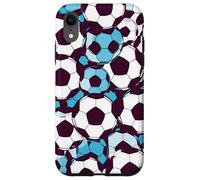 Footie Fan Pattern Love The Games Vintage Football Blu Custodia per iPhone XR