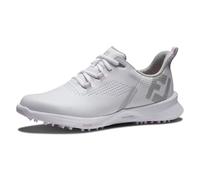FootJoy Carburante, Scarpa da Golf Donna, Bianco Bianco Rosa, 4 UK Wide