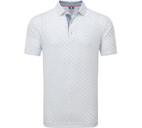 Footjoy Figure Print Lisle Mens White/Flint L Polo