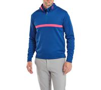 FootJoy Maglione da golf da uomo elasticizzato traspirante a righe, Blu scuro, S