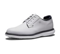 FootJoy Men's Traditions Golf Shoe, White White Navy, 9 UK Wide