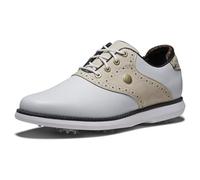 FootJoy Piattaforma Tradizioni Donna, Bianco Tan Nero, 6 UK Wide