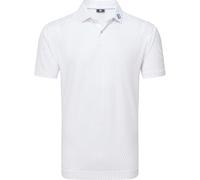 Footjoy Bounce Print Pique Mens White/Orange/Blue Jay L Polo