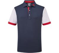 FootJoy Polo Colour Block Pique, navy/bianco/rosso