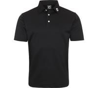 Footjoy Stretch Pique Solid Polo, Nero (Nero 91822), Large Uomo