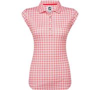 FootJoy Polo Tuscan Poppy Gingham Print, rosa/rosso