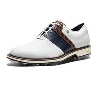 FootJoy Premiere Series-Packard Lx Scarpe da golf da uomo, Bianco/Blu Navy/Castagna, 40.5 EU