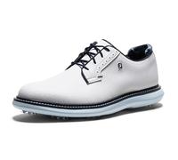 FootJoy Scarpe da golf da uomo Traditions Blucher, Bianco/Celeste/Camo, 9.5 Wide