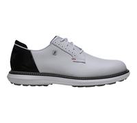 FootJoy Scarpe da golf da uomo Traditions Blucher, senza tacchetti, bianco/nero/rosso
