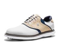 FootJoy Scarpe da golf Traditions Uomo, Bianco/Cachi/Peacoat, 44 EU