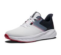 FootJoy Scarpe da golf Fj Flex Uomo, bianco/blu marino/rosso, 42.5 EU