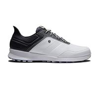 FootJoy Stratos, Scarpe da Golf Uomo, Bianco Antracite Blu Jay, 42 EU Larga