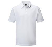 Footjoy Stretch Pique Solid Polo, Bianco (Bianco 91823), Small Uomo