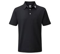 Footjoy Stretch Pique Solid Polo, Nero (Nero 91822), Large Uomo